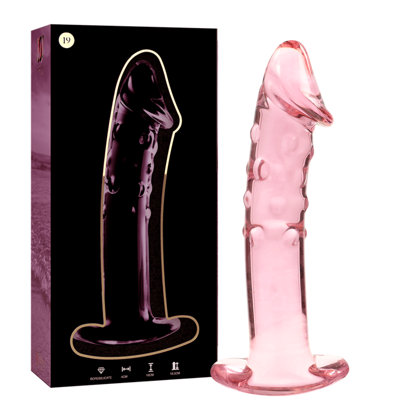 Dildo in vetro rosa borosilicato ‘Modello 19’ Nebula Series by IBIZA