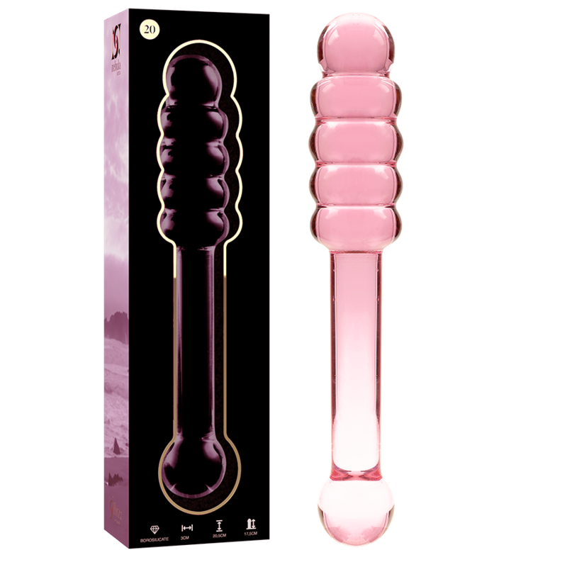 Dildo in vetro rosa borosilicato ‘Modello 20’ Nebula Series by IBIZA