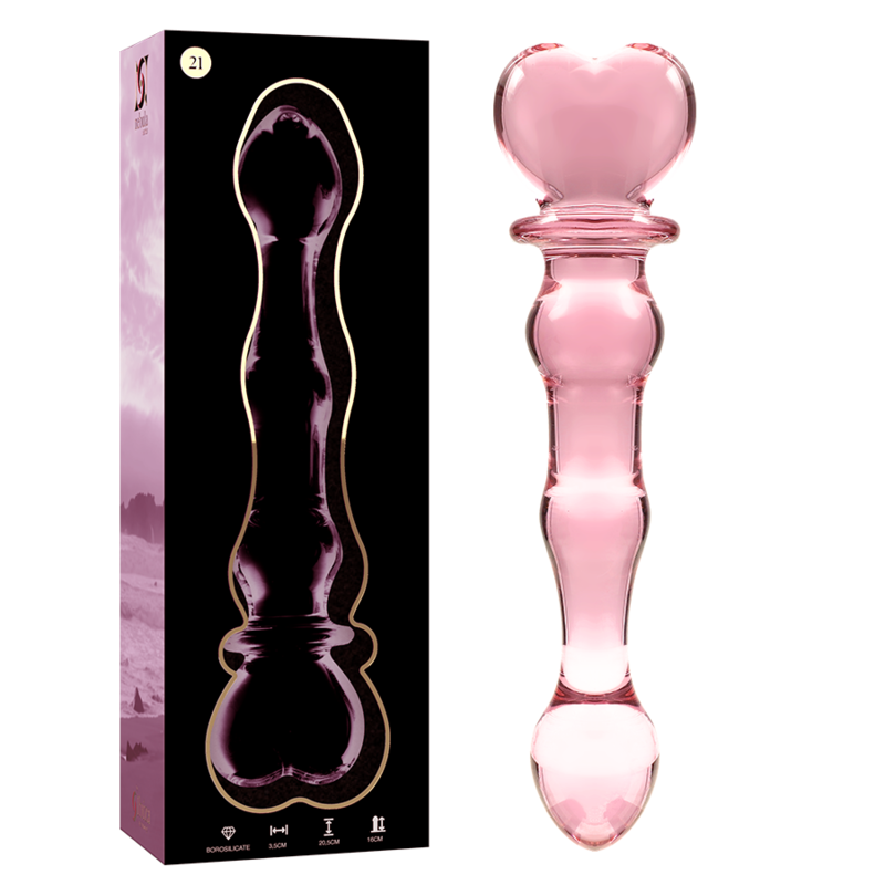 Dildo in vetro rosa borosilicato ‘Modello 21’ Nebula Series by IBIZA