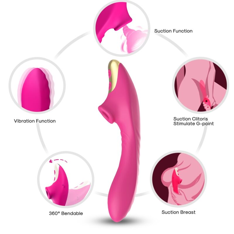 Vibratore per la stimolazione del punto G e la suzione del clitoride DUDU ARMONY