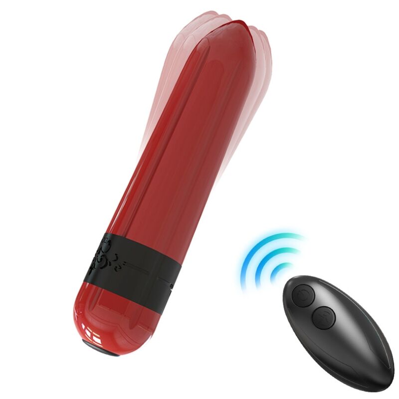 Vibratore bullet rosso ricaricabile con telecomando ROCKET ARMONY