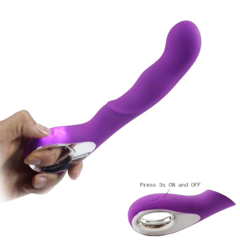 Vibratore ricaricabile in silicone leggermente ricurvo ‘ANNA’ ARMONY