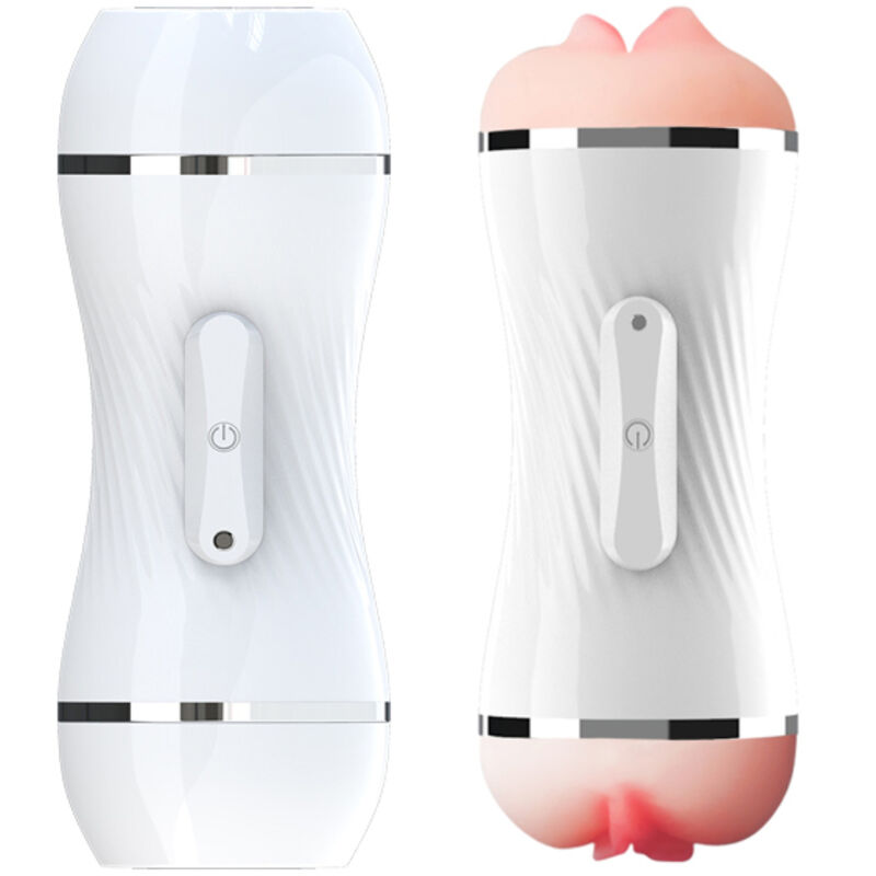 ARMONY – MASTURBATORE VIBRATORE DOPPIO PER VAGINA E BOCCA BIANCO