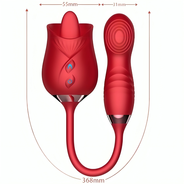 Vibratore vaginale con lingua vibrante per il clitoride ‘Delight Flower’ ARMONY