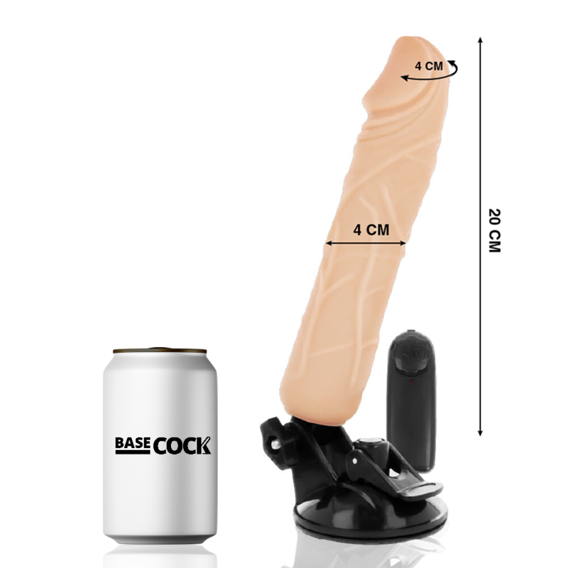 BASECOCK – VIBRATORE TELECOMANDO NATURALE REALISTICO 20 CM -O- 4 CM