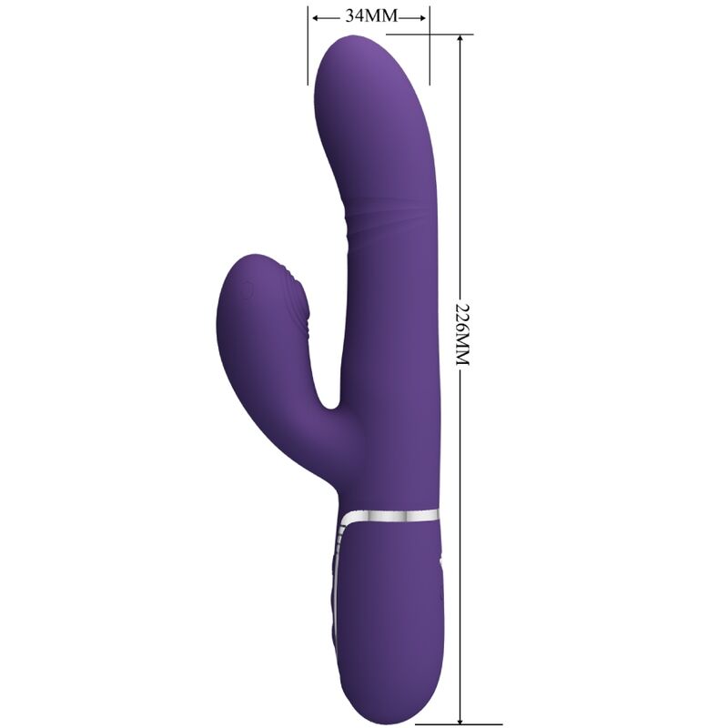 Vibratore rabbit multifunzione viola 4 in 1 PRETTY LOVE