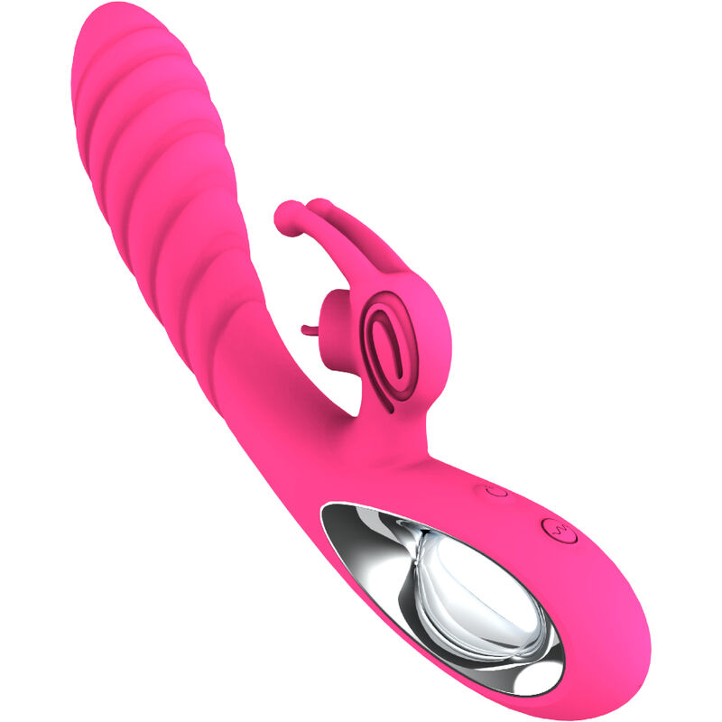 ARMONY – VIBRATORE VICKY RABBIT CON LINGUETTA TIRANTE FUCSIA