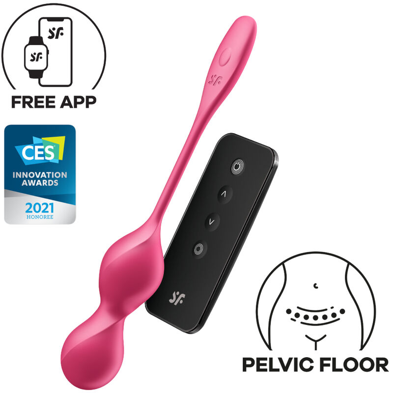 Palline di Kegel vibranti rosa SATISFYER LOVE BIRDS 2