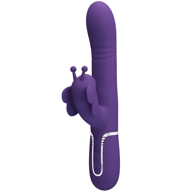 PRETTY LOVE – VIBRATORE MULTIFUNZIONE RABBIT 4 IN 1 FARFALLA VIOLA