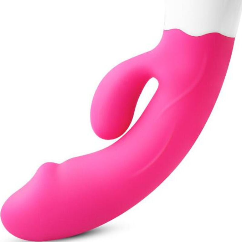 Vibratore Rabbit ricaricabile in silicone rosa HAPPY ARMONY