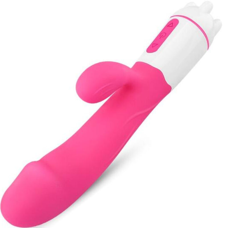 Vibratore Rabbit ricaricabile in silicone rosa HAPPY ARMONY