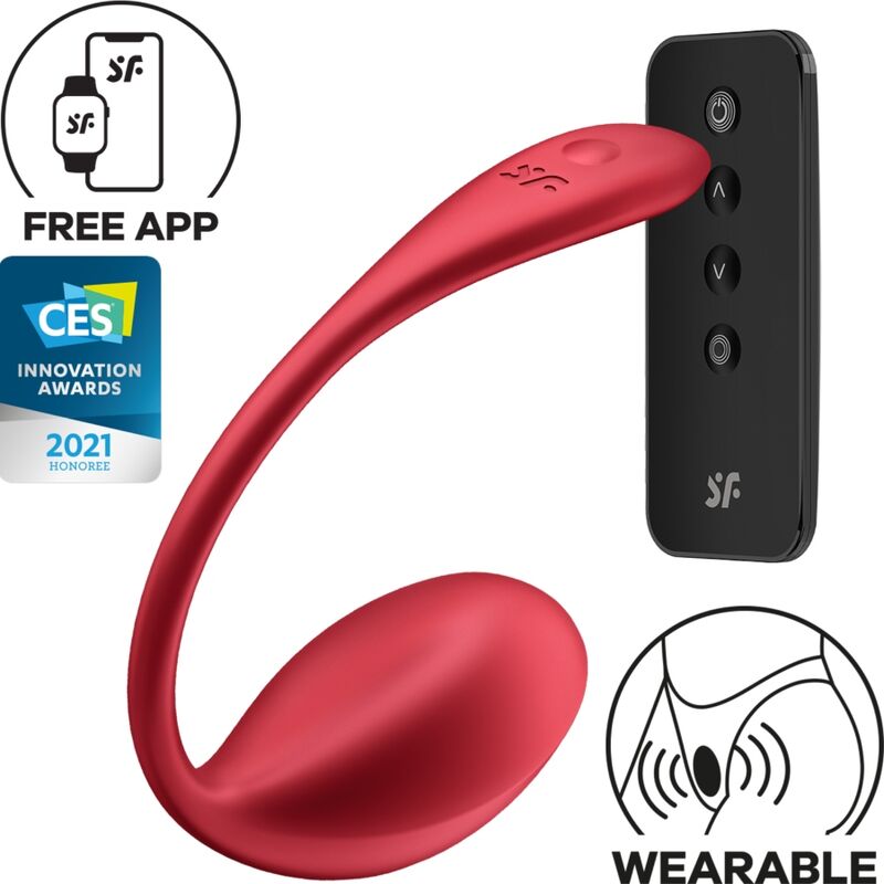 SATISFYER – SHINY PETAL STIMOLATORE CON TELECOMANDO G-POINT ROSSO APP GRATUITA