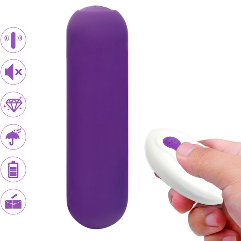 Vibratore bullet in silicone viola con telecomando SPLASH JOIE ARMONY