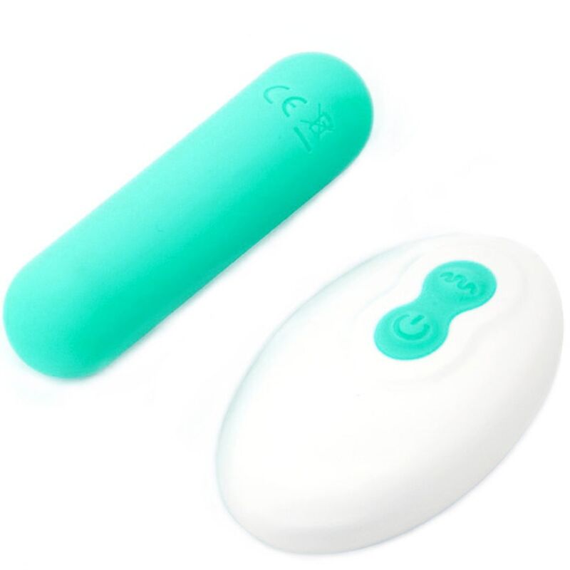 Proiettile vibrante in silicone verde con telecomando SPLASH JOLINE ARMONY