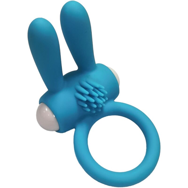 Anello vibrante in silicone azzurro MR BUNNY ARMONY