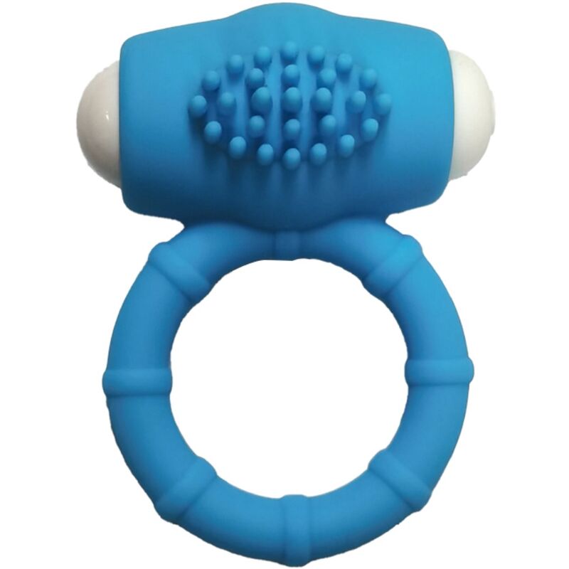 Anello vibrante per pene in silicone azzurro ARMONY