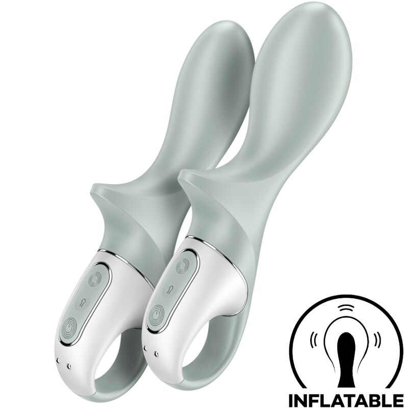 Vibratore anale gonfiabile grigio/verde Satisfyer Air Pump Booty 3