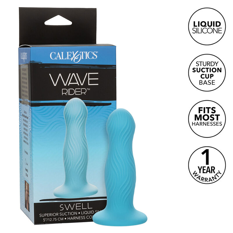 Anal plug in silicone con texture ondulata WAVE RIDER CALEXOTICS