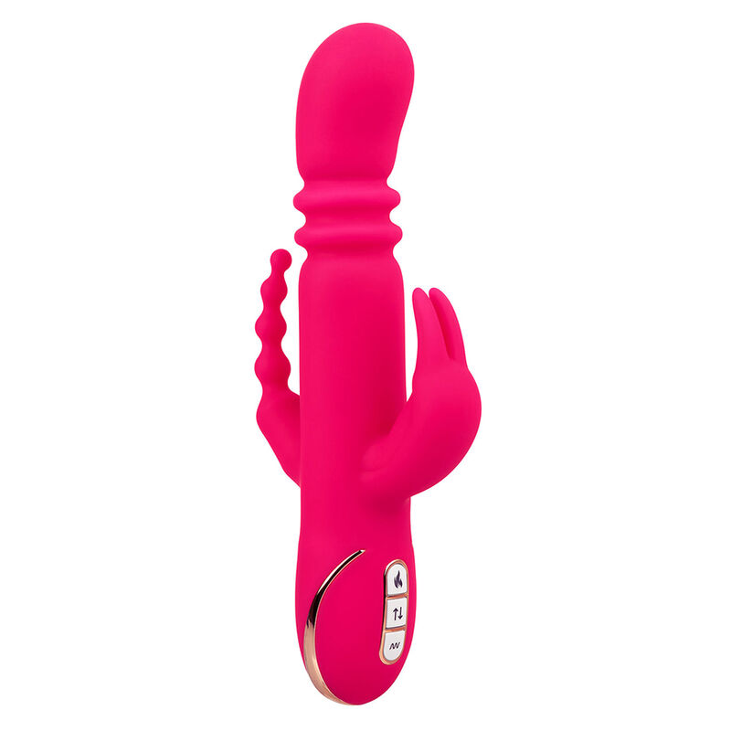 CALEXOTICS – JACK FANTASY VIBRATORE TRIPLO RISCALDATO ROSA CONIGLIO