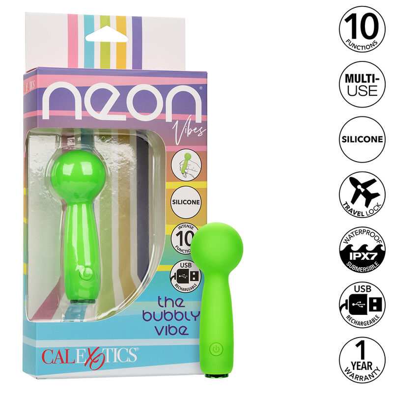 Mini vibratore ricaricabile in silicone NEON VIBES CALEXOTICS