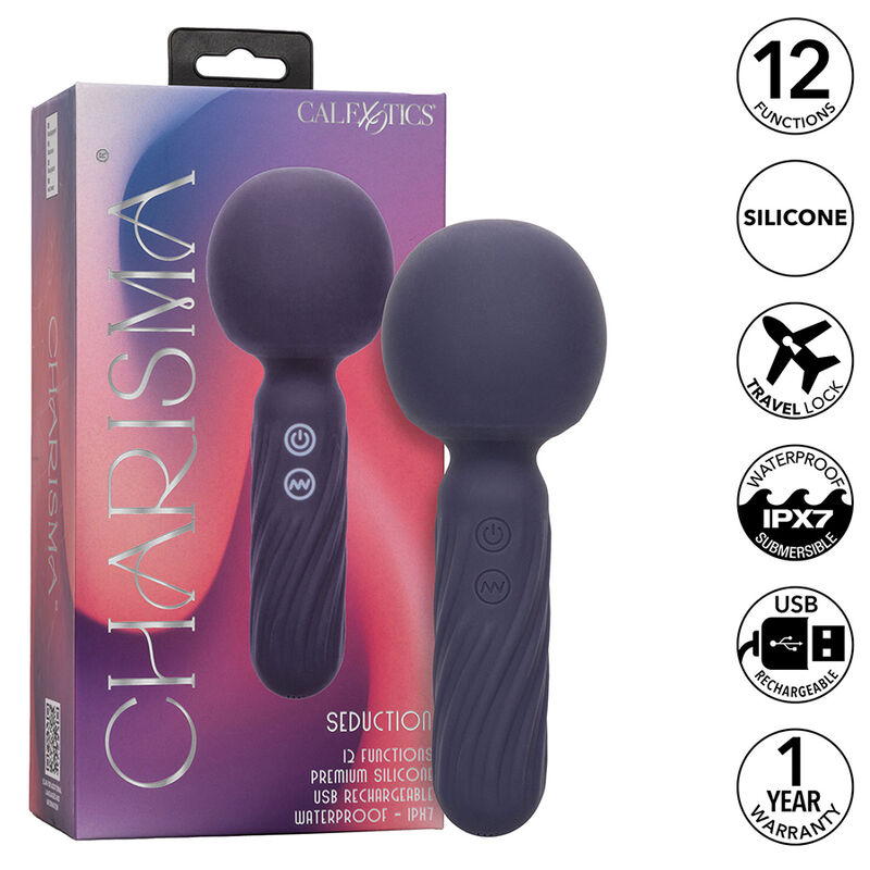 Vibratore WAND con doppio motore e 12 funzioni CHARISMA SEDUCTION CALEXOTICS