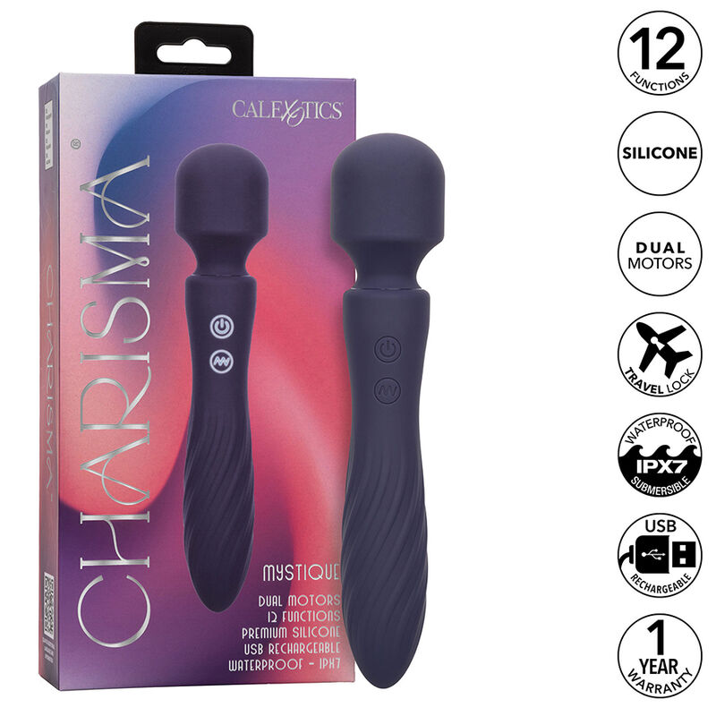 Vibratore WAND con 12 funzioni 20,5 x 4,5 cm 'CHARISMA MYSTIQUE' CALEXOTICS