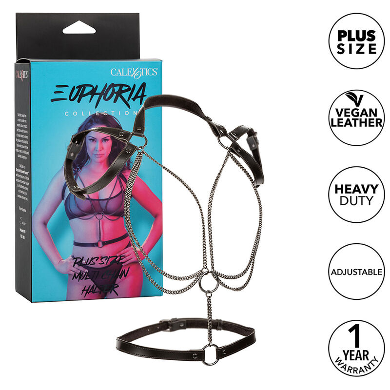 CALEXOTICS – EUPHORIA MULTICHAIN HALTER HARNESS PREMIUM TAGLIA PIÙ GRANDE