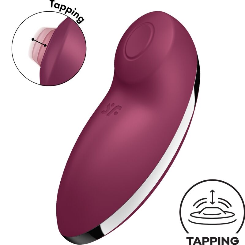 Stimolatore clitorideo 'Tap & Climax 2' rosso Satisfyer