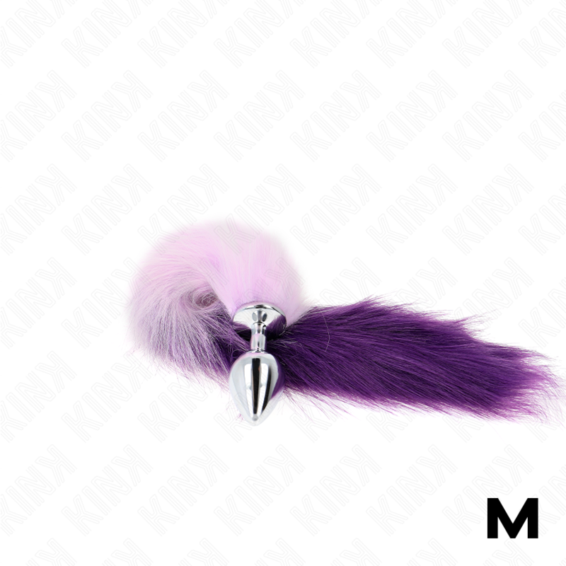 KINK – PLUG ANALE MISURA M 8 X 3,5 CM CON CODA SINTETICA 40 CM VIOLA