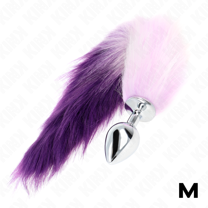 KINK – PLUG ANALE MISURA M 8 X 3,5 CM CON CODA SINTETICA 40 CM VIOLA