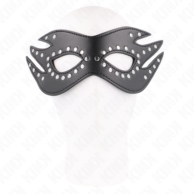 KINK – MASCHERA IN SIMILPELLE CON RIVETTI MODELLO 3 26 x 9,5 CM