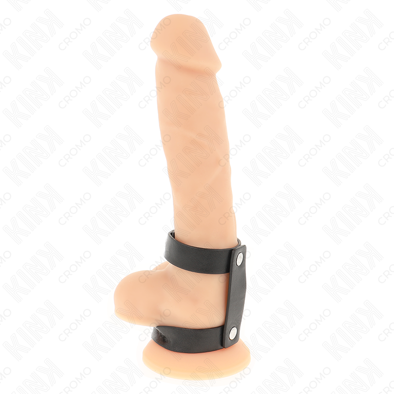 KINK – ANELLO PER PENE REGOLABILE IN PELLE DOPPIA