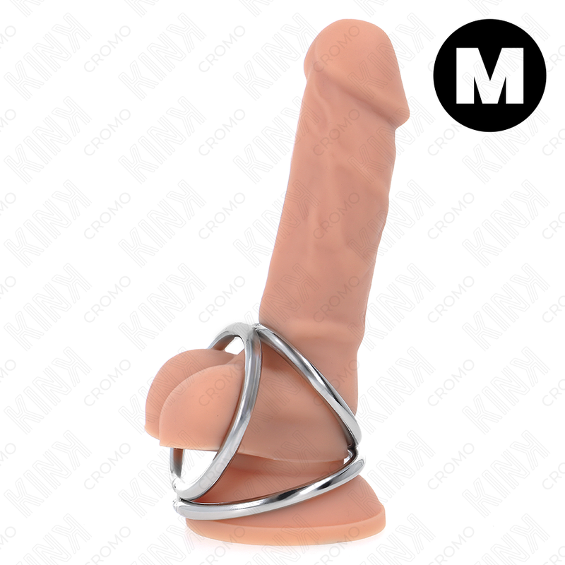 Triplo anello per pene e testicoli 3,8-5 cm Mod 2 KINK