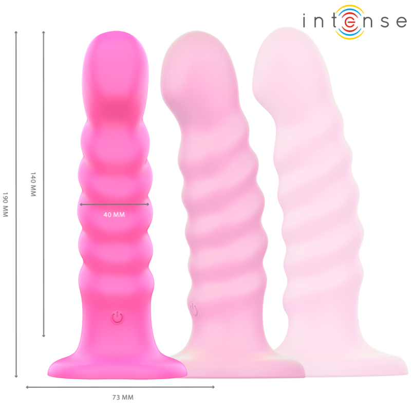 Vibratore rosa a spirale da 14 cm con ventosa e telecomando ‘CINDY’ INTENSE