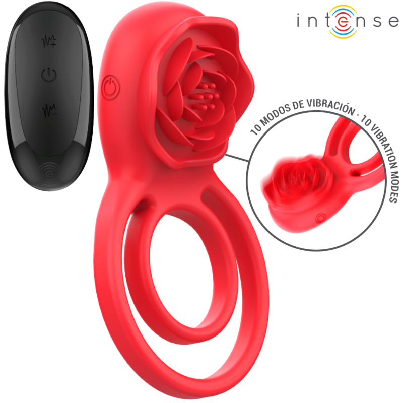 INTENSE – GAIL STIMOLATORE ROSE 10 VIBRAZIONI ROSSO TELECOMANDO