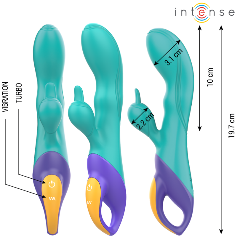 Vibratore Rabbit ricaricabile in silicone ‘FRED’ INTENSE