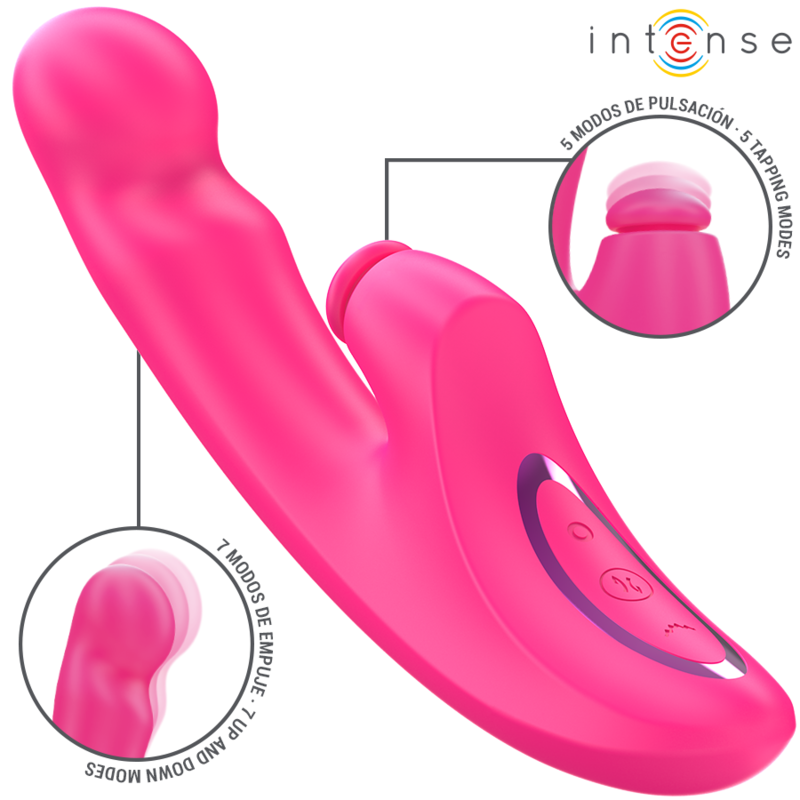 INTENSE – EMI VIBRATORE 13,5 CM MULTIFUNZIONE 3 IN 1 10 VIBRAZIONI ROSA