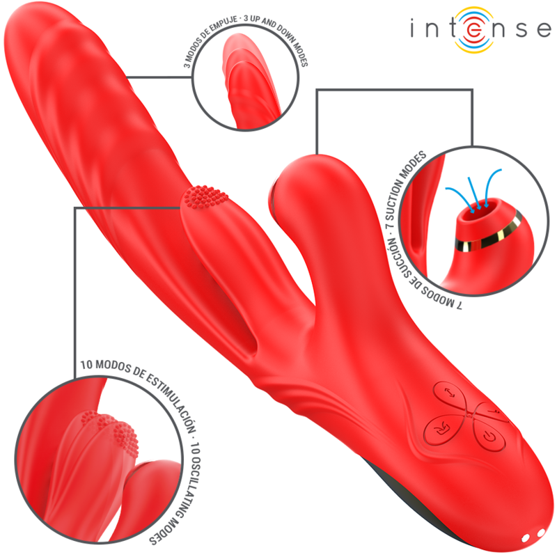 Triplo Rabbit a spinta con lingua stimolante e succhia clitoride ‘KAROL’ INTENSE