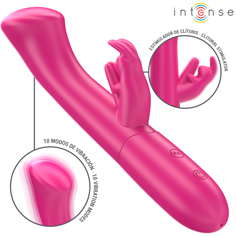 INTENSE – JULIETA VIBRATORE CONIGLIO 18,6 CM 10 VIBRAZIONI ROSA