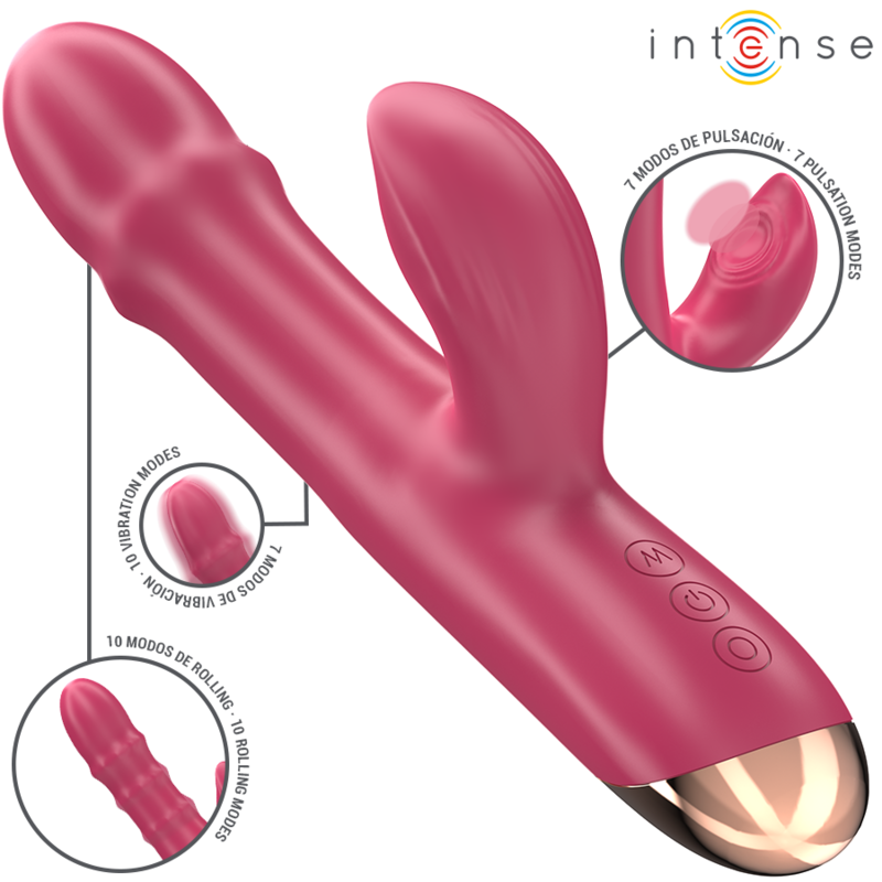 Vibratore rabbit ricaricabile multifunzione 3 in 1 ‘CHLOE’ INTENSE