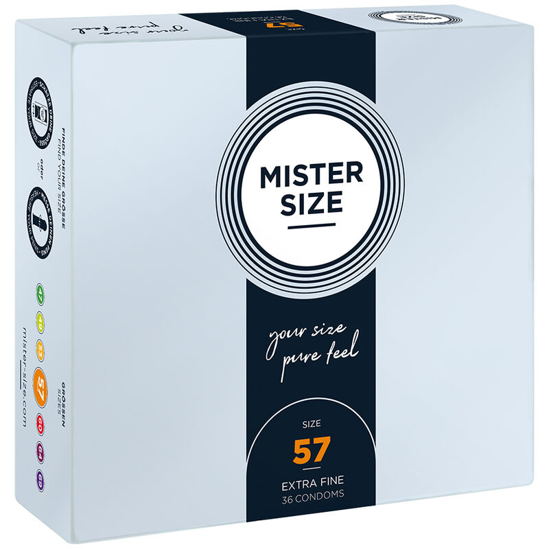 36 Preservativi taglia L da 57 mm MISTER SIZE