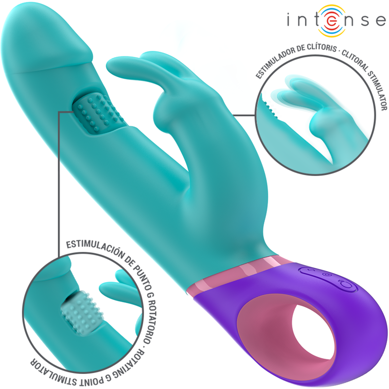 Rabbit con stimolatore G-SPOT rotante e oscillante ‘MONICA’ INTENSE