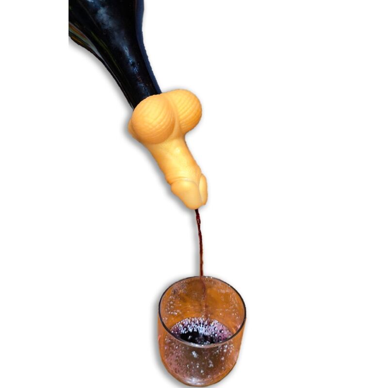Decanter per il vino a forma di Pene Dorato DIABLO PICANTE