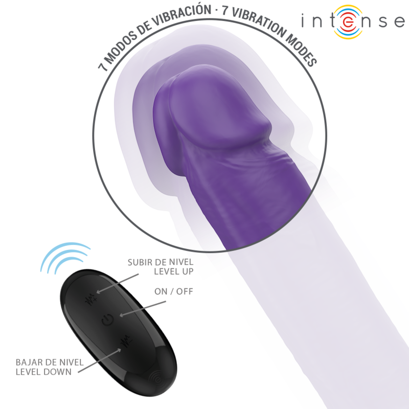 INTENSE – GUNTER DILDO DOPPIO VIBRATORE 40 CM VIOLA TELECOMANDO