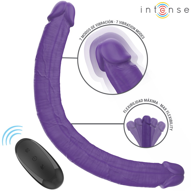 INTENSE – GUNTER DILDO DOPPIO VIBRATORE 40 CM VIOLA TELECOMANDO