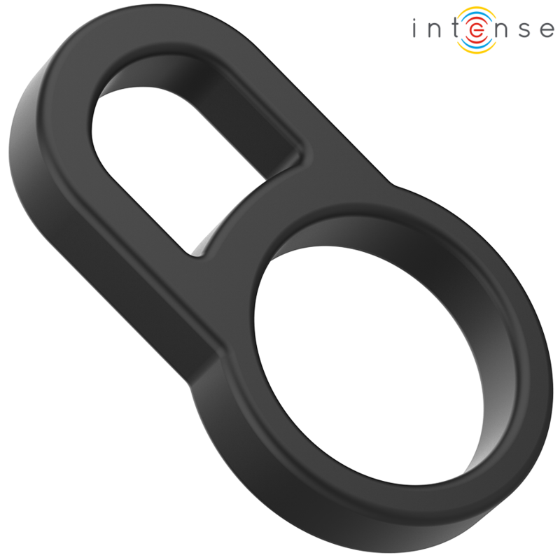 INTENSE – BOBBY DOPPIO ANELLO PER PENE IN SILICONE NERO