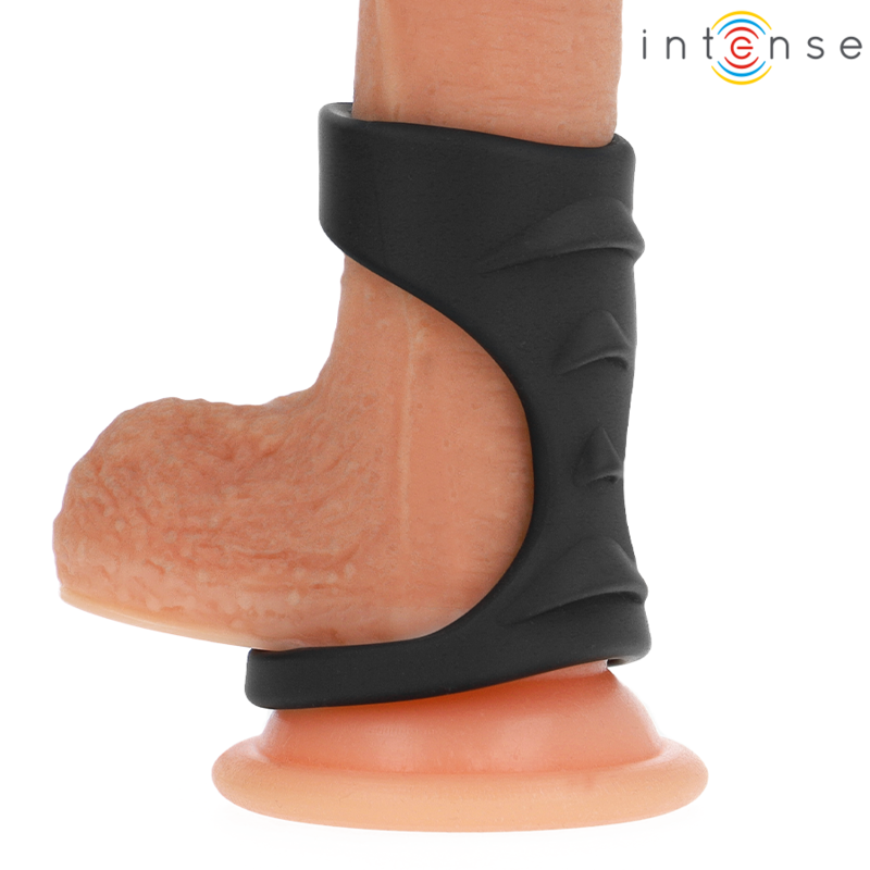 INTENSE – THEO DOPPIO ANELLO PER PENE IN SILICONE MODELLO NERO 3