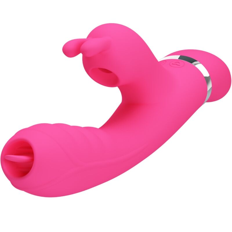 Vibratore rabbit rosa 7 funzioni di vibrazione 4 funzioni di tocco ‘PHOENIX’ PRETTY LOVE