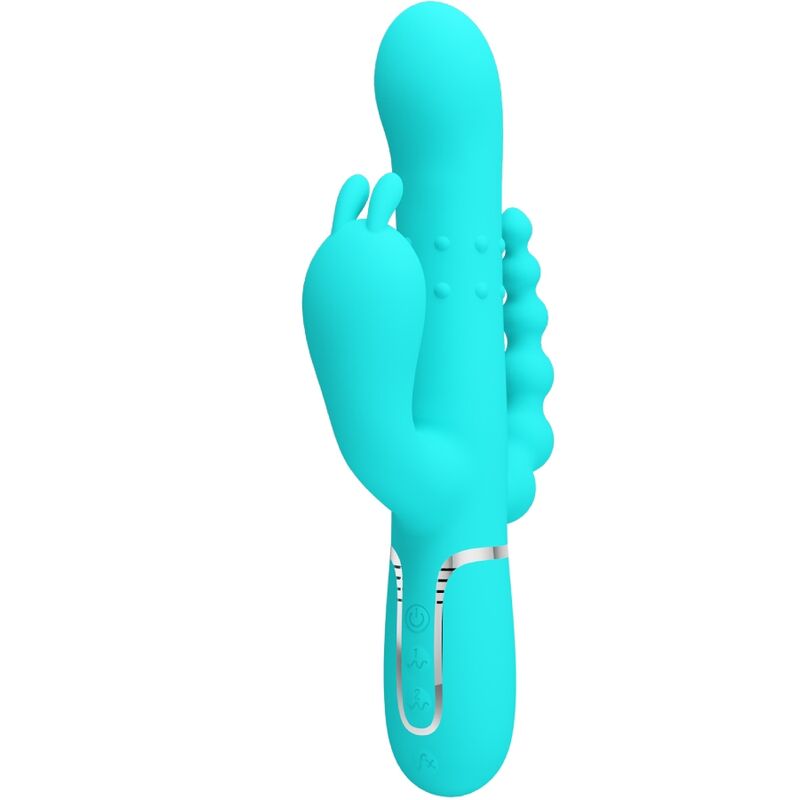 Triplo vibratore rabbit 4 in 1 Azzurro ‘CAMMY’ PRETTY LOVE