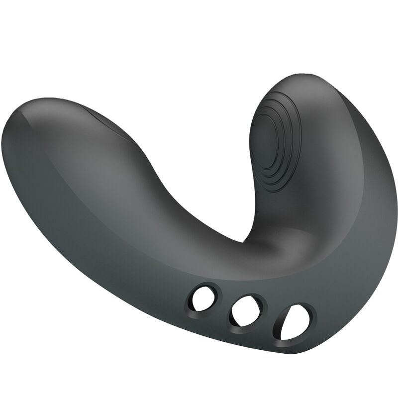 Vibratore da dito ricaricabile in silicone nero 'CAMELIA' PRETTY LOVE